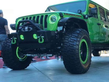 Oracle Jeep Wrangler JL/Gladiator JT LED Surface Mount Fog Light Halo Kit - ColorSHIFT