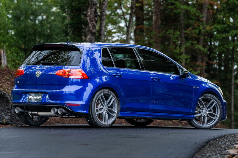 MBRP 15-19 VW Golf R 3 in Cat Back c/ 4 in OD Quad Pontas de fibra de carbono - T304
