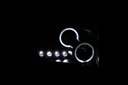 Faróis projetores ANZO 2006-2008 Dodge Ram 1500 com halo preto