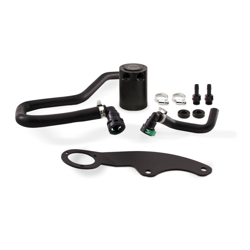 Mishimoto 11-14 Ford Mustang GT Kit de lata de captura de aceite con deflector - Negro