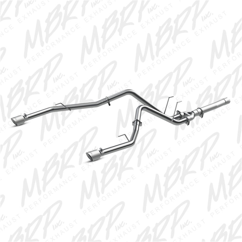 MBRP 2014 Dodge Ram 1500 3.0L EcoDiesel 2.5in Filtro de escape trasero Dual Split Salida trasera Alum