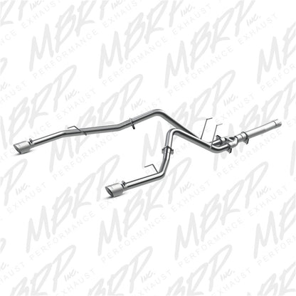 MBRP 2014 Dodge Ram 1500 3.0L EcoDiesel 2.5in Filtro de escape trasero Dual Split Salida trasera Alum
