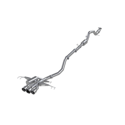 MBRP 17-22 Honda Civic Type R 2.0L T304 Acero inoxidable 3.0in Cat-Back con salida central triple