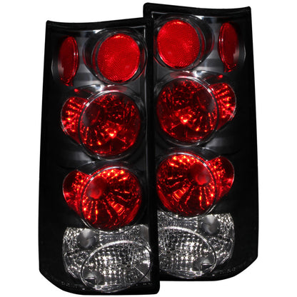 ANZO 1996-2002 Gmc Savana Lanternas traseiras pretas