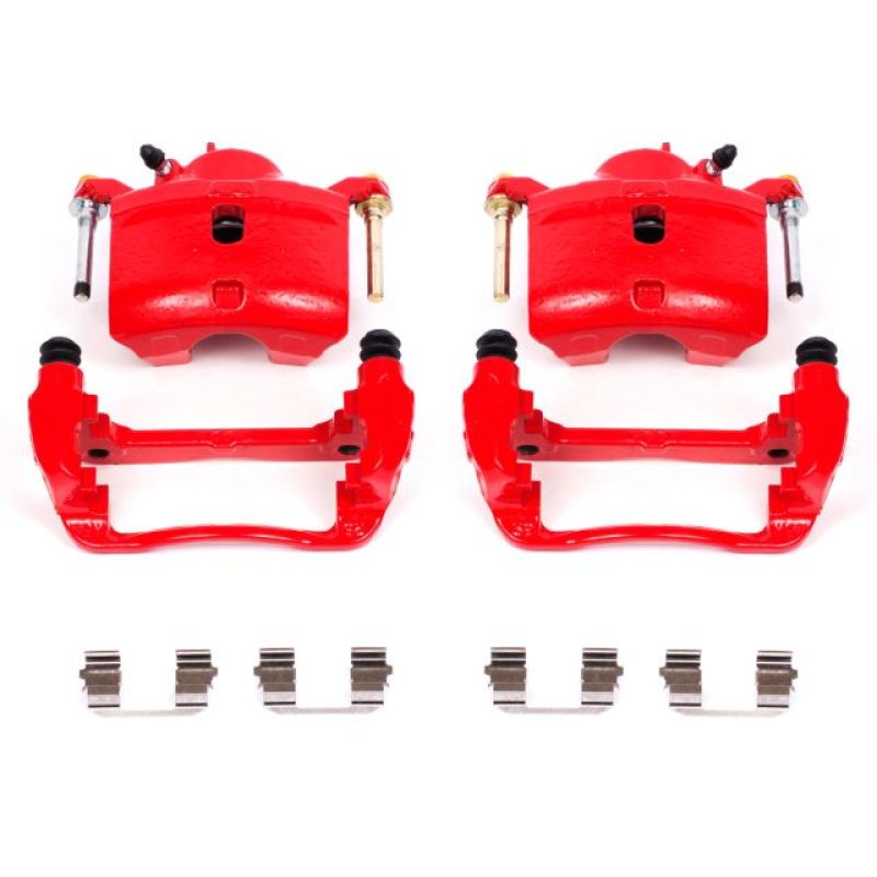 Power Stop 13-15 Acura ILX Front Red Calipers w/Brackets - Pair