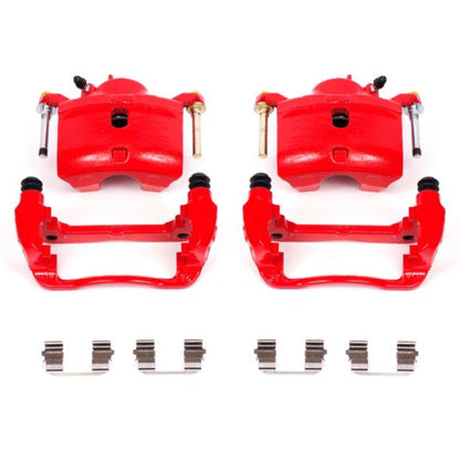 Power Stop 13-15 Acura ILX Pinzas delanteras rojas con soportes - Par