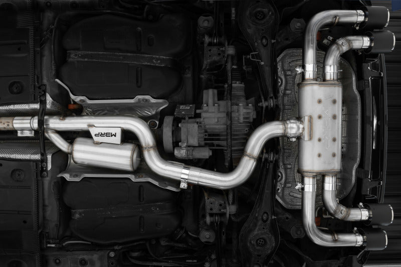 MBRP 15-19 VW Golf R 3 in Cat Back c/ 4 in OD Quad Pontas de fibra de carbono - T304