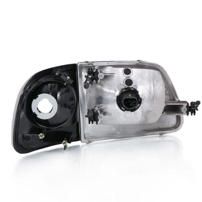ANZO 1997-2003 Ford F-150 farol de cristal G2 claro com luz de estacionamento