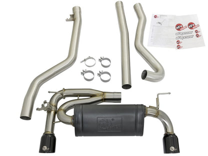 Escapes aFe MACHForce XP Cat-Back SS 16-17 BMW 340i/iX 440i/iX (F3X) L6-3.0L (B58) com ponteiras pretas