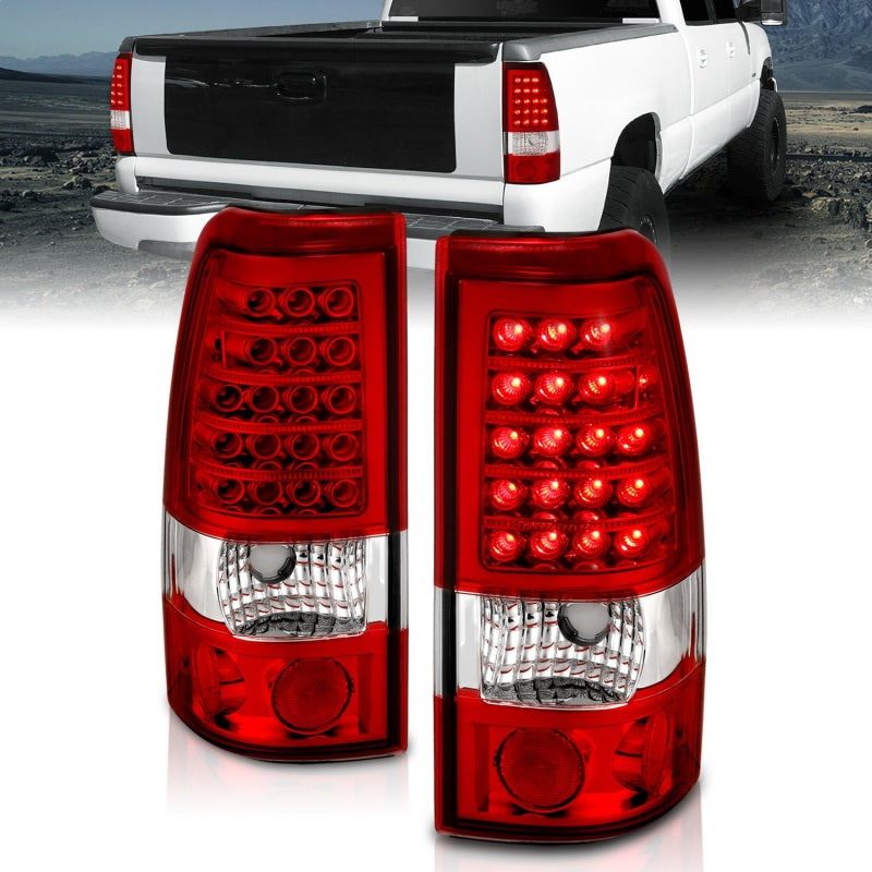 ANZO 1999-2007 Chevrolet Silverado 1500 LED luces traseras rojo/transp –  Drift HQ