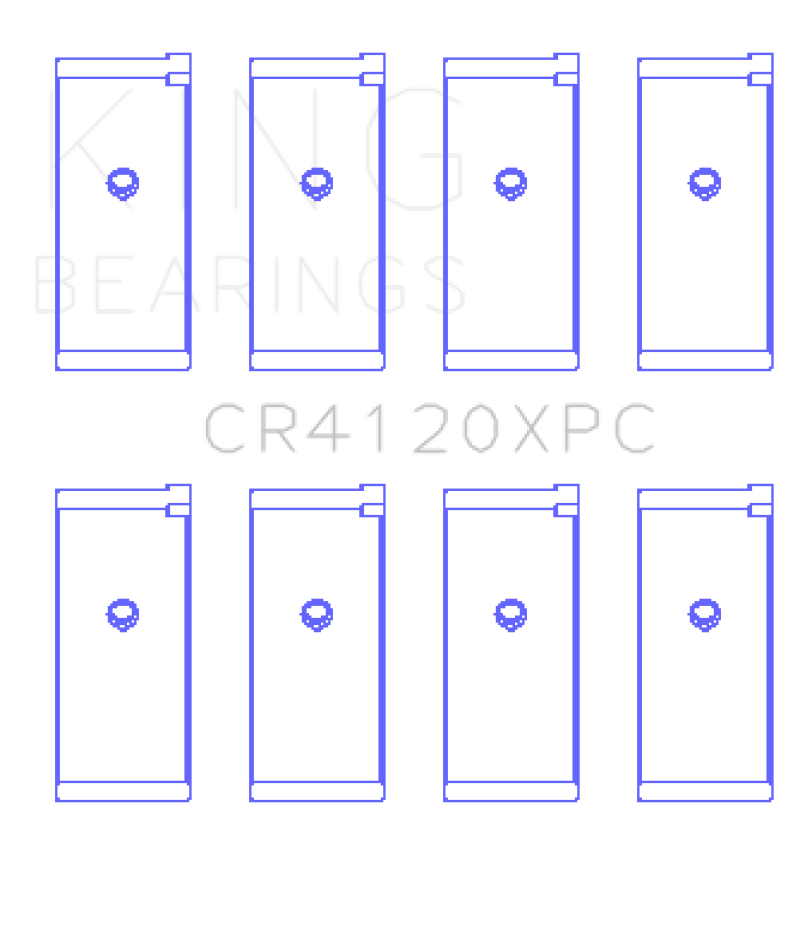 King Engine Bearings 1992+ Mitsubishi 4G63/4G64 EVO I-IV Connecting Rod Bearing Set - Size STDX