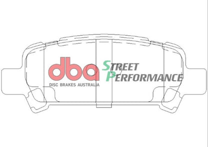 Pastilhas de freio traseiro DBA 02-03 Subaru WRX SP500