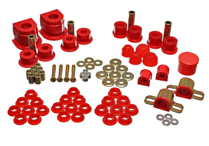 Energy Suspension 86-91 Mazda RX7 Juego de bujes maestros Hyper-Flex rojos