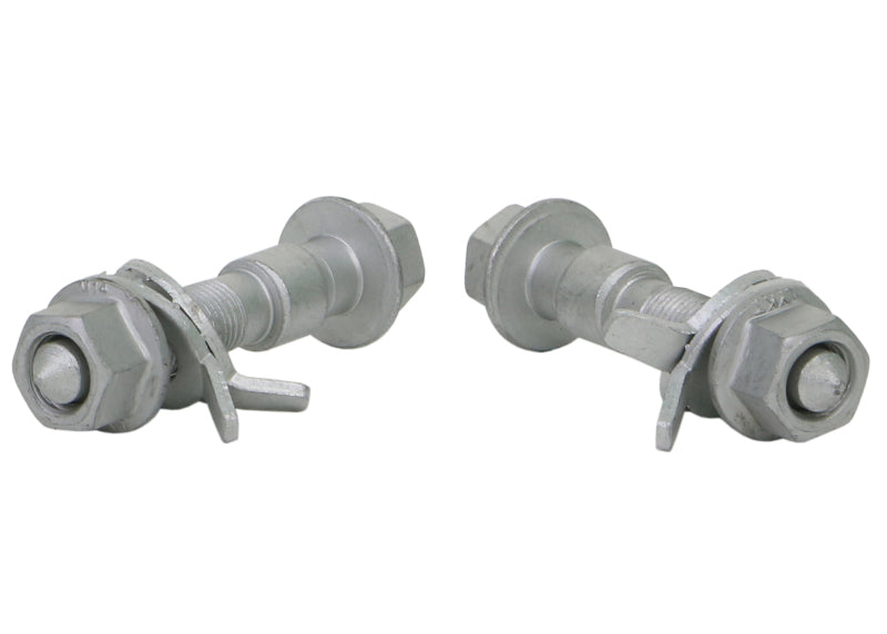 Whiteline 89-98 Nissan 240SX S13 &amp; S14 Delantero / 6/09+ Chevy Cruze JG Camber Kit de pernos de ajuste - 12 mm