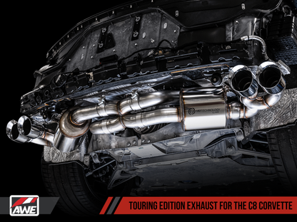 Escape AWE Tuning 2020 Chevrolet Corvette (C8) Touring Edition - Quad Chrome Silver Tips
