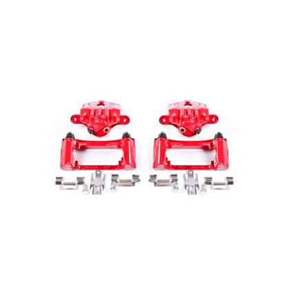 Power Stop 98-02 Chevrolet Camaro Pinzas traseras rojas con soportes - Par