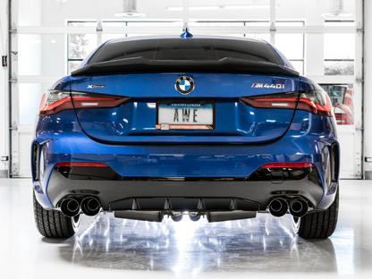 AWE Tuning 2019+ BMW M340i (G20) Non-Resonated Touring Edition Escape - Quad Diamond Black Tips
