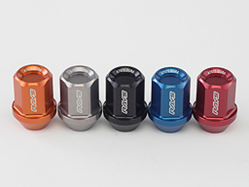 Rays Dura-Nut L32 Tipo Reto 12x1,25 Lug Nut Set 16 Lug 4 Lock Set - Azul