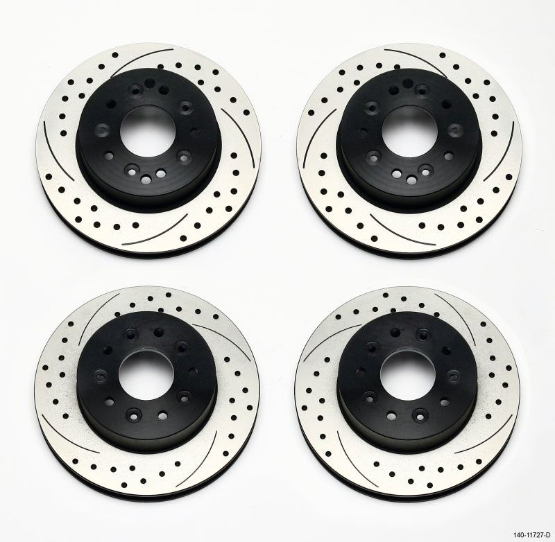 Kit de rotor Wilwood frontal/traseiro perfurado 65-82 Corvette C2/C3 (1 unidade de rotores)