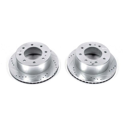 Power Stop 11-20 GMC Sierra 3500 HD Traseiro perfurado e rotor com fenda - par