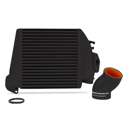 Mishimoto 08-14 Subaru WRX Kit de intercooler de montaje superior - Mangueras negras y negras con recubrimiento de polvo