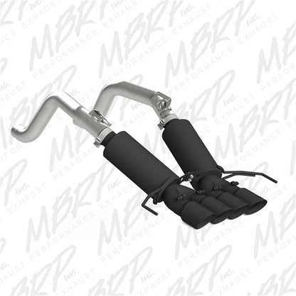 MBRP 14-19 Chevy Corvette V8 6.2L 3in Black Dual Cat Back con puntas de pared dual cuádruple de 4in