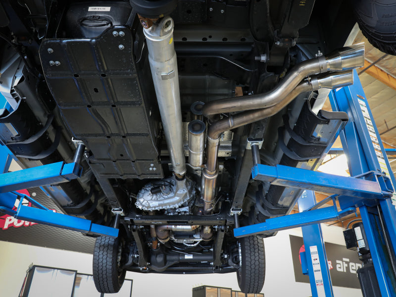 aFe Rebel Series 3in 409 SS Cat-Back Escape con puntas pulidas 17-20 Ford F-250 V8 6.2L