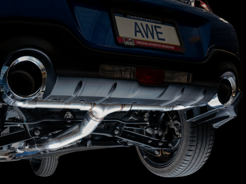 AWE Subaru BRZ/Toyota GR86/Toyota 86 Track Edition Cat-Back Exhaust-Chrome Silver Tips