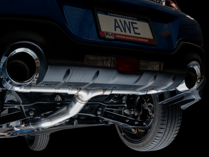 AWE Subaru BRZ/Toyota GR86/Toyota 86 Track Edition Cat-Back Exhaust-Chrome Silver Tips