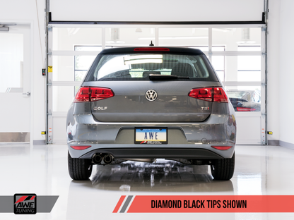 Escape AWE Tuning VW MK7 Golf 1.8T Track Edition com pontas Diamond Black (90mm)