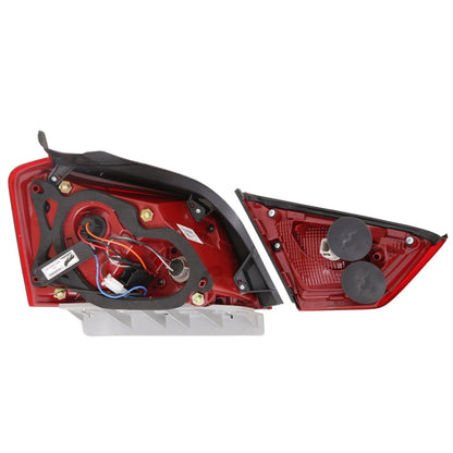 Lanternas traseiras de LED ANZO 14-18 Chevrolet Impala vermelho/transparente