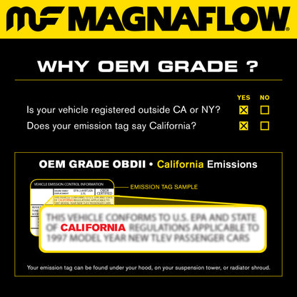 MagnaFlow Direct Fit Catalytic Converter 04-06 Dodge Durango 5.7L Passenger Side