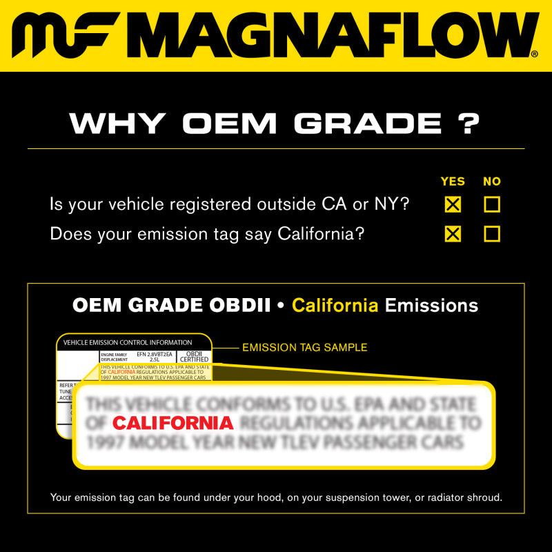 MagnaFlow Direct Fit Catalytic Converter MPV- 00-01 6 2.5L OEM