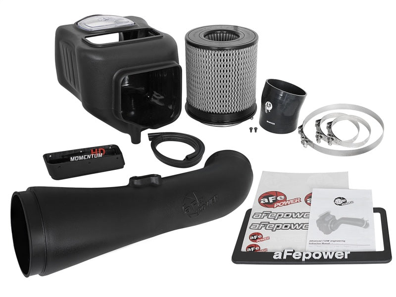 aFe Momentum HD Pro DRY S 2017 GM Diesel Caminhões V8-6.6L Sistema de admissão de ar frio