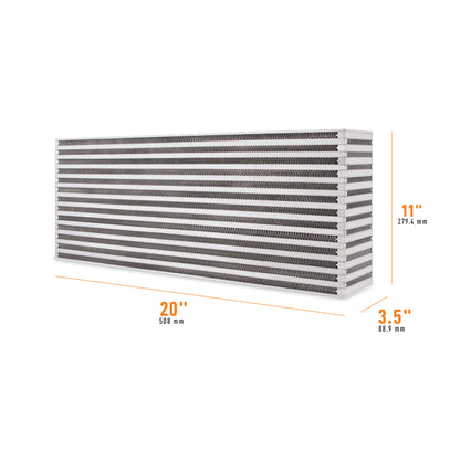 Núcleo de intercooler aire-aire universal Mishimoto - 20in / 11in / 3.5in