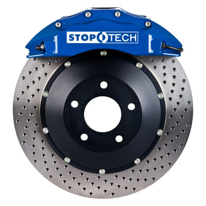 StopTech 02-06 Escalade/Avalance Front BBK w/ Blue ST-60 Calipers Drilled 380x32mm Rotors