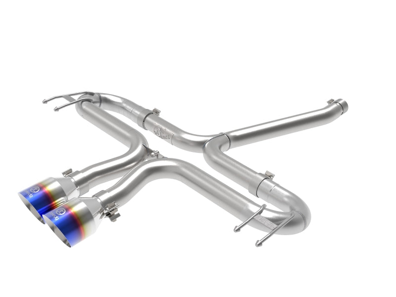 aFe Takeda 2-1/2in 304 SS Axle-Back Exhaust com Blue Flame Tips 17-20 Honda Civic Sport L4-1.5L (t)