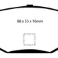 EBC 75-80 Lotus Esprit 2.0 Redstuff Rear Brake Pads