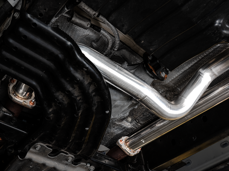 AWE Tuning 2021 RAM 1500 TRX 0FG Cat-Back Escape - Puntas de diamante negro