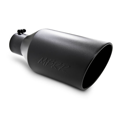 MBRP Punta universal 8 pulg. DE Extremo enrollado Entrada de 4 pulg. Longitud de 18 pulg. Negro