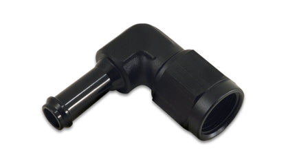 Vibrant -8AN a adaptador de 90 grados de espiga para manguera de 3/8 pulg. - Negro anodizado