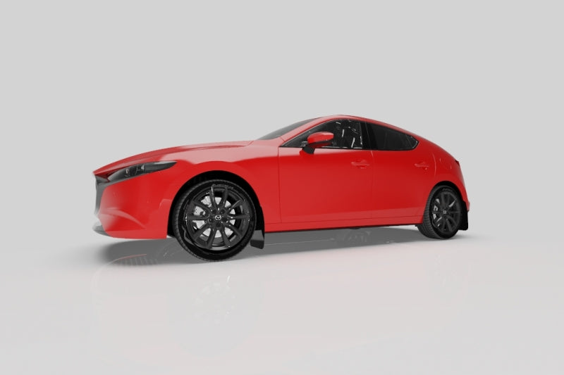 Rally Armor 19-26 Mazda3 Hatchback Red UR Mud Flap w/White Logo
