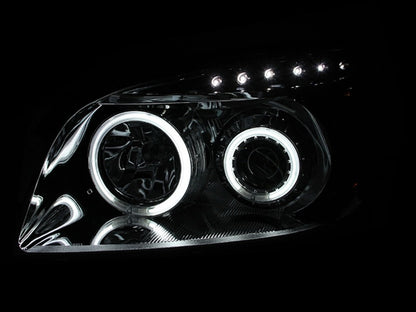 ANZO 2006-2008 Toyota Rav4 Projetor Faróis com Halo Preto