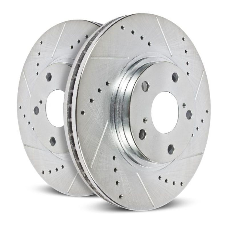 Power Stop 94-01 Ford Mustang Front Evolution Drilled & Slotted Rotors - Pair