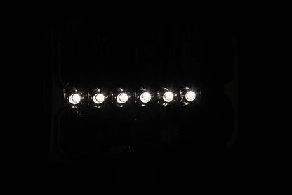 ANZO 2000-2004 Ford Excursion Faróis de cristal cromados c/ LED 1 peça