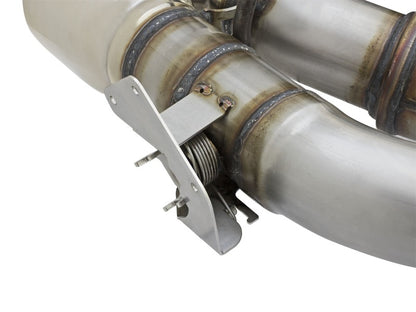 aFe MACHForce XP 3in 304 SS Axle-Back Dual Exhaust (NPP) com pontas polidas 16-17 Camro SS V8-6.2L