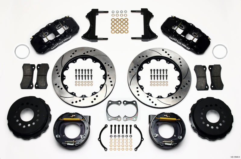 Wilwood AERO4 Traseiro P-Brake Kit 14,00 pol. Perfurado Big Ford Novo Estilo 2,50 pol. Offset