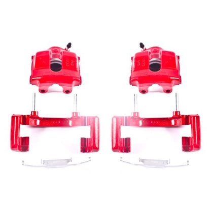 Power Stop 01-05 BMW 320i Front Red Calipers w/Brackets - Pair
