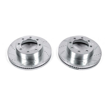 Power Stop 13-19 Ford F-250 Super Duty Front Evolution Rotores perforados y ranurados - Par