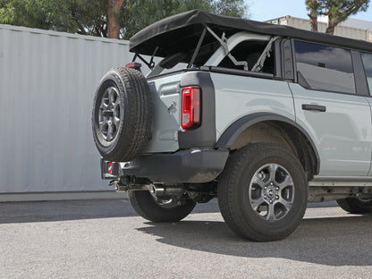 aFe Vulcan 3in 304 SS Axle-Back Escape 2021 Ford Bronco L4-2.3L (t)/V6-2.7L (tt) com pontas polidas